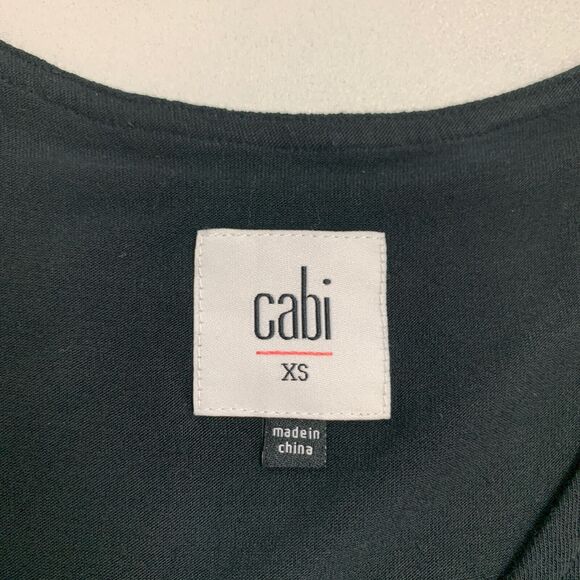 Cabi Tank Top Womens XS Extra Small Black Split Front Back Layered Beyond Tunic - Picture 10 of 15